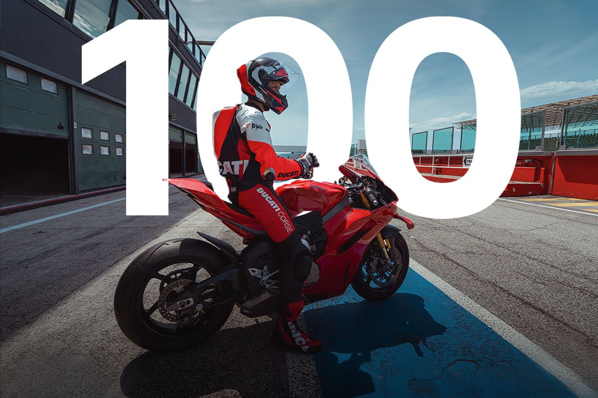 100 Jahre Ducati. Bis 2.000€ Vorteil. Nur bis zum 04.07.