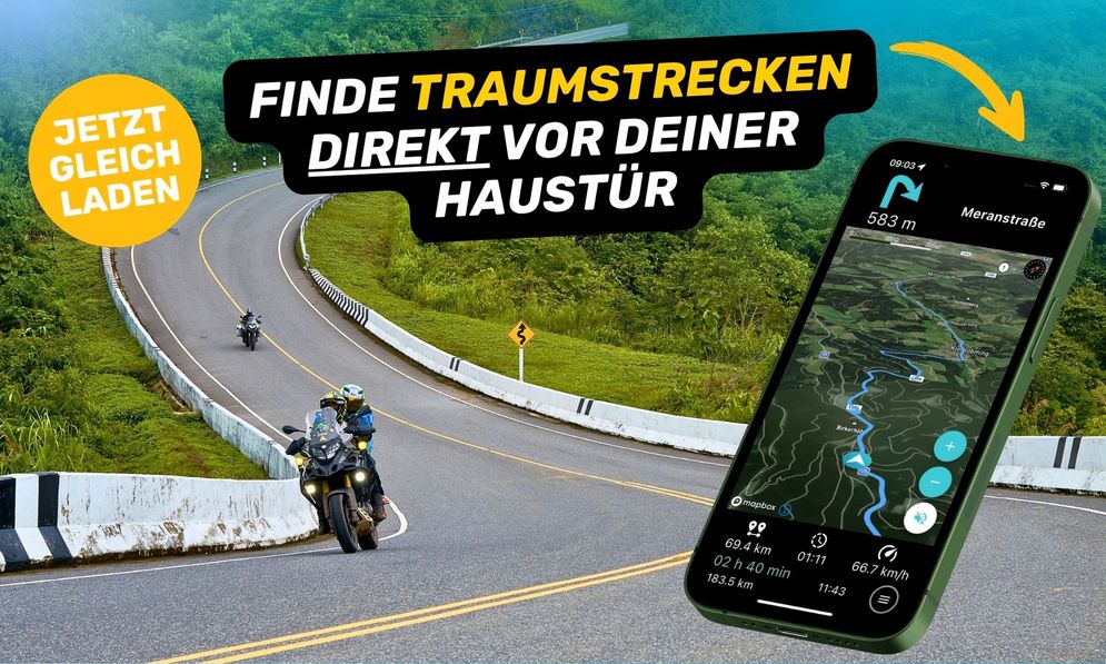 Die Motorrad-App für Kurvenjäger!