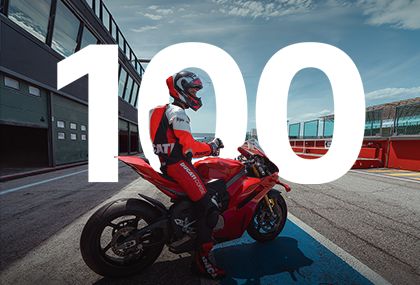 100 Jahre Ducati. Bis 2.000€ Vorteil. Nur bis zum 04.07.