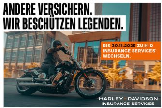 Jetzt Harley®-Versicherung wechseln & sparen!