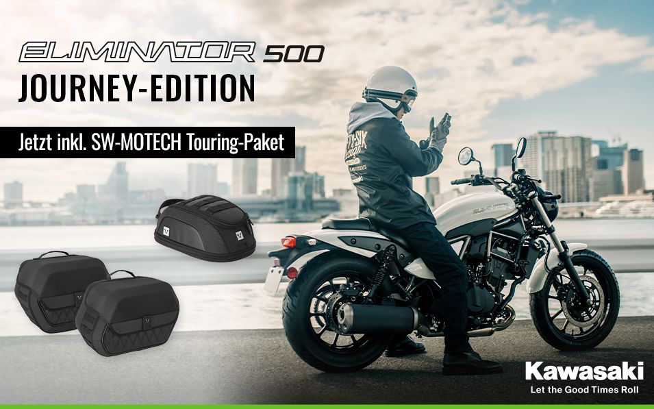 Kawasaki Eliminator 500 – jetzt mit Touring-Paket